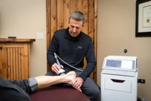 Dr. Dustin chiropractic treatment session