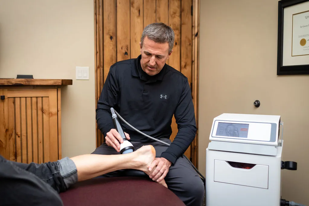 Dr. Dustin chiropractic treatment session