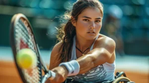 Person holding elbow due to tennis elbow pain from overuse