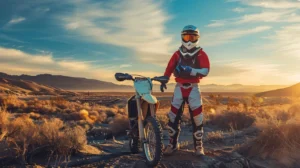 Mountain biker experiencing injury after trail ride