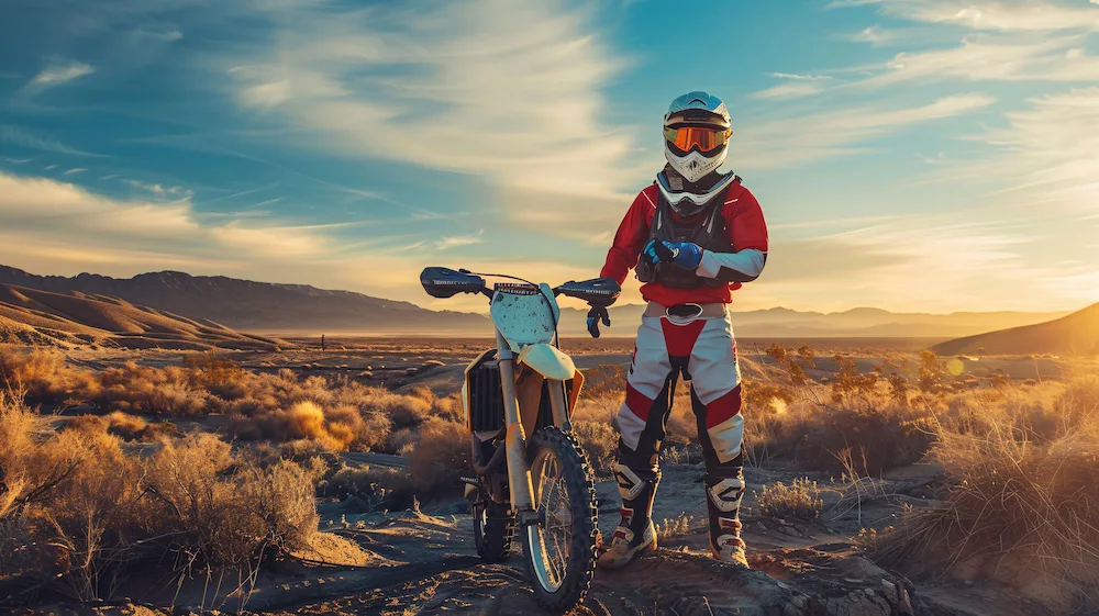 Mountain biker experiencing injury after trail ride